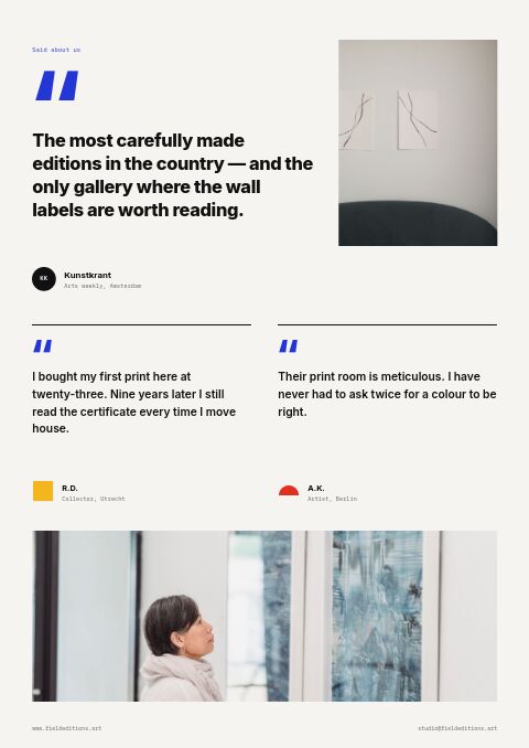 Art & Gallery — Testimonials page