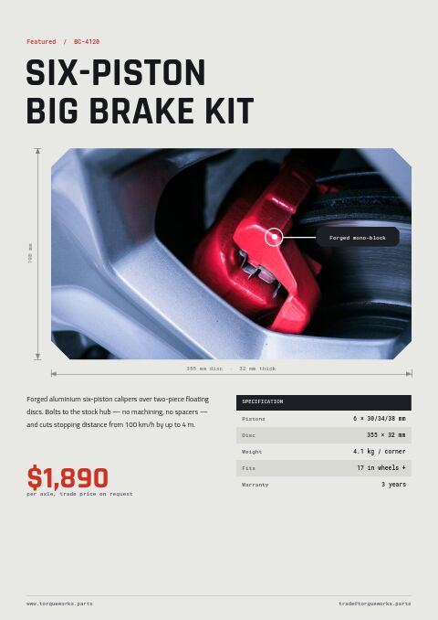 Automotive & Parts — Featured Product page
