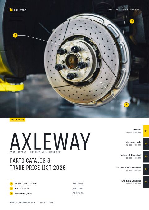 Auto Parts Distributor — catalog template