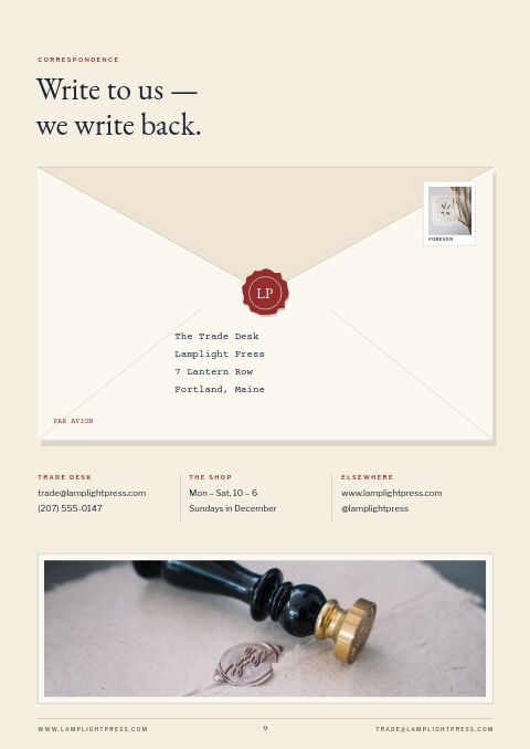 Books & Stationery — Contact / Info page