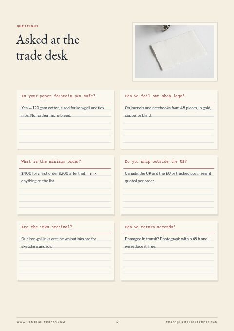 Books & Stationery — FAQ page