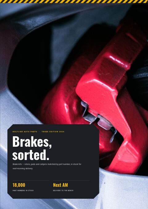 Automotive Parts Catalog — Cover · poster page