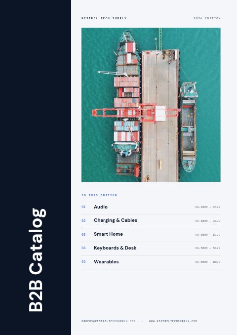 B2B Catalog — Cover · band page