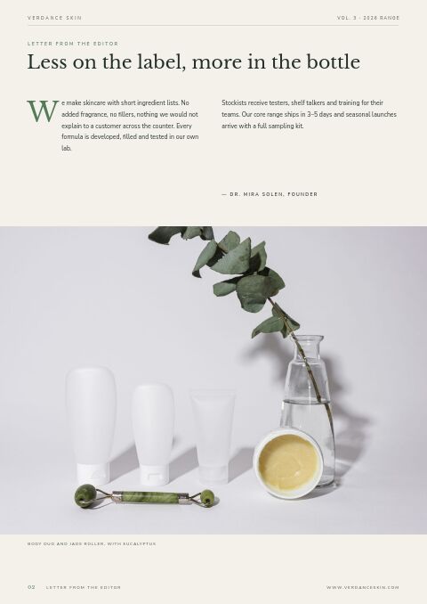 Beauty Catalog — Welcome / About page