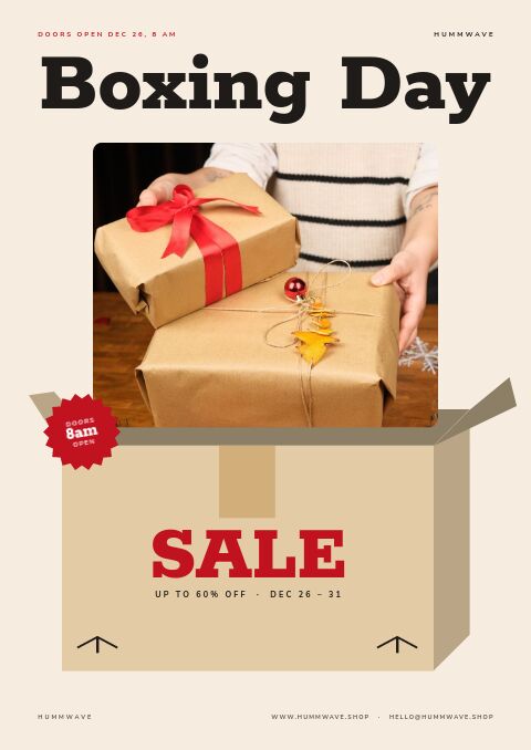 Boxing Day catalog template cover