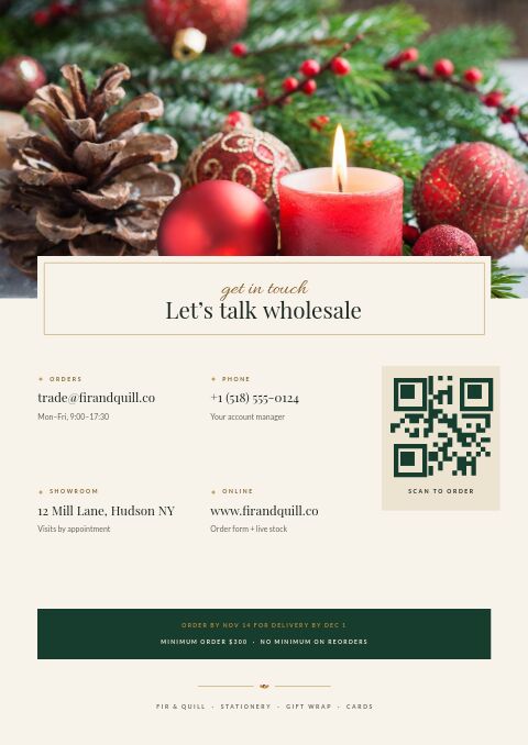 Christmas — Contact / Info page
