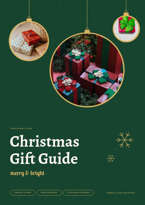Christmas Gift Guide catalog template cover