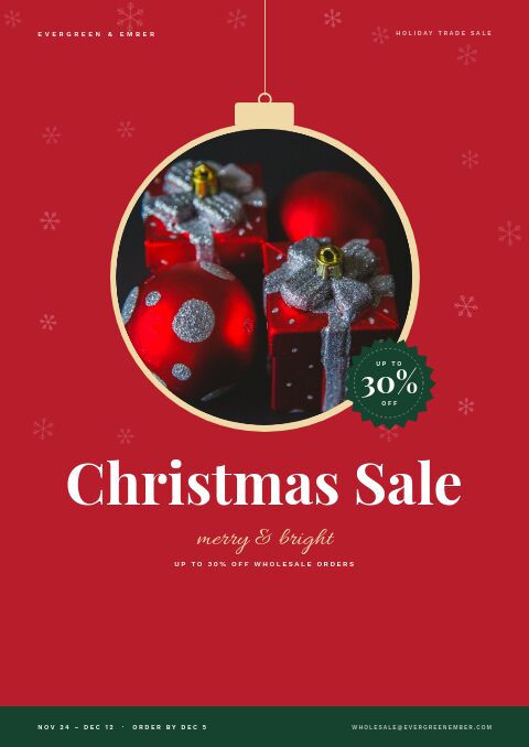 Christmas Sale catalog template cover