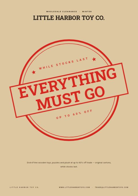 Clearance Sale — Cover · poster page