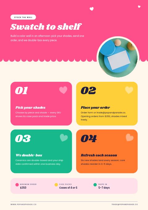 Colorful Catalog — How to Order page