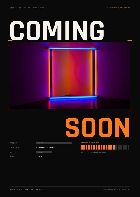 Coming Soon catalog template cover