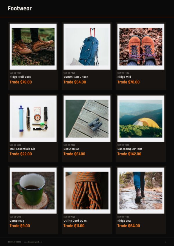 Coming Soon — product page, 3 × 3 grid