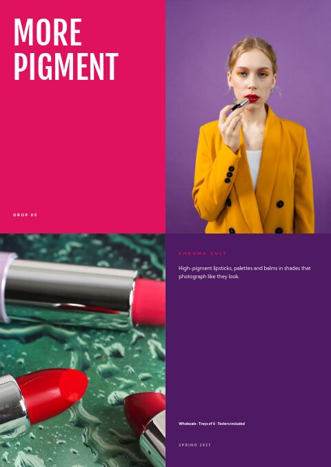 Cosmetics Catalog — Cover · poster page