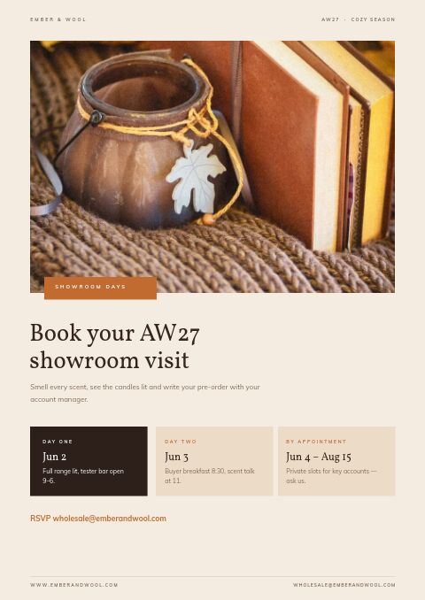 Cozy Season — Event / Launch page
