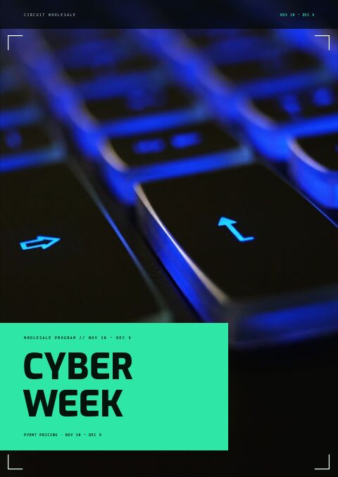 Cyber Week — Cover · poster page