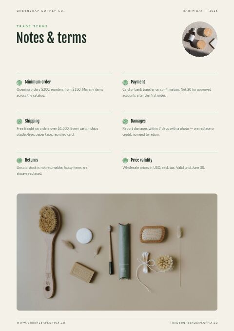 Earth Day — Notes / Terms page