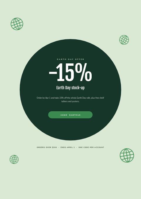 Earth Day — Promo / Sale page