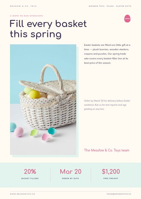 Easter Sale — Welcome / About page