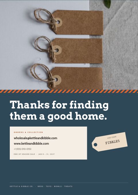 End of Season Sale — Back Cover page