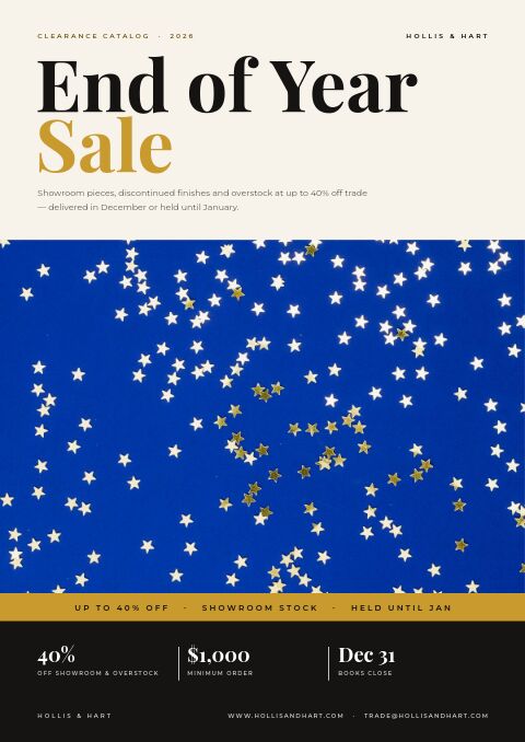 End of Year Sale — Cover · band page