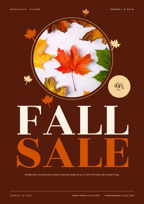 Fall Sale catalog template cover