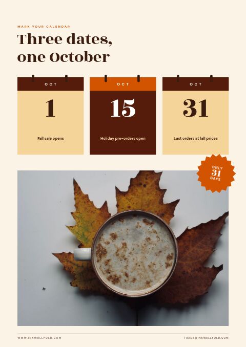 Fall Sale — Event / Launch page