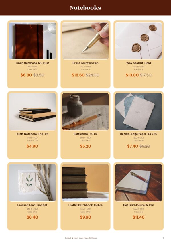 Fall Sale — product page, 3 × 3 grid