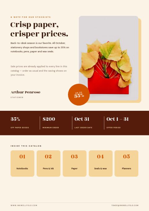 Fall Sale — Welcome / About page