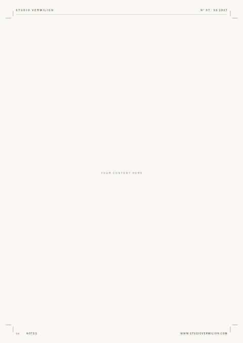 Fashion Lookbook — Framed Blank page