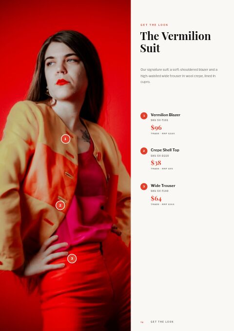 Fashion Lookbook — Featured Product page