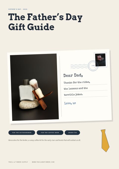 Father’s Day Gift Guide catalog template cover