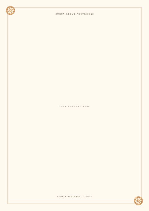 Food & Beverage Catalog — Framed Blank page