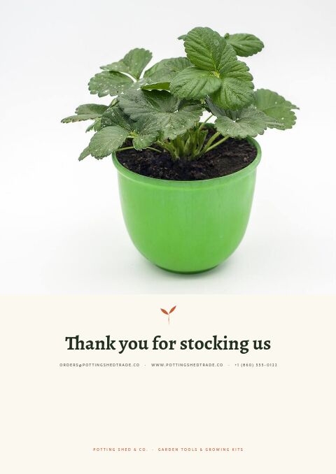 Garden Catalog — Back Cover page