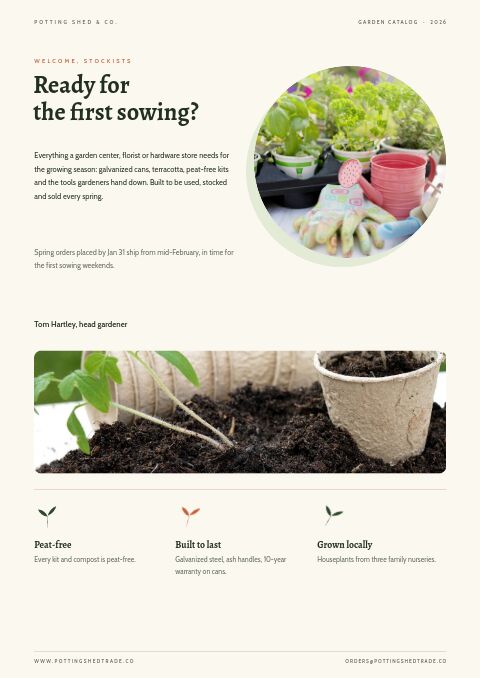 Garden Catalog — Welcome / About page