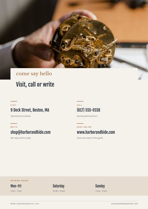 Gifts for Him — Contact / Info page