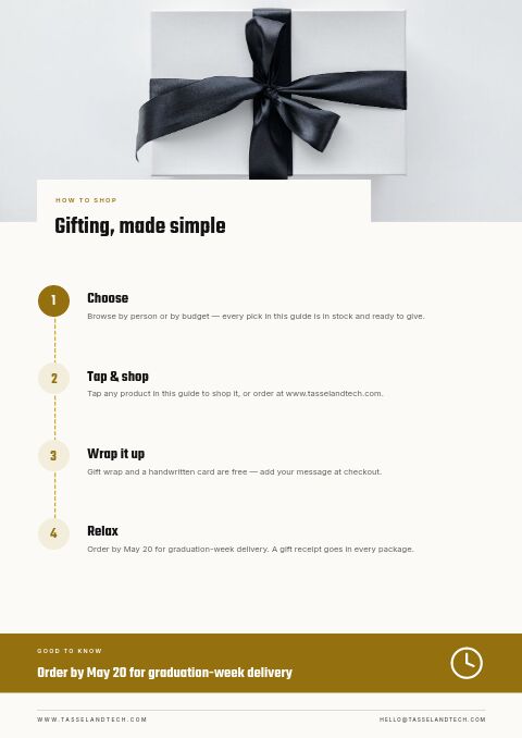 Graduation Gift Guide — How to Order page