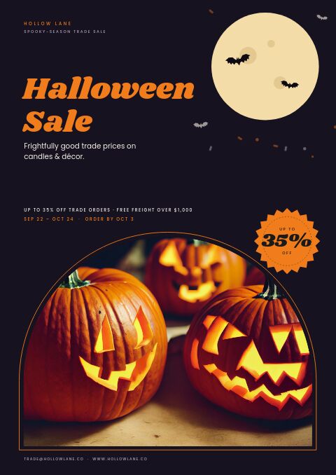 Halloween Sale catalog template cover