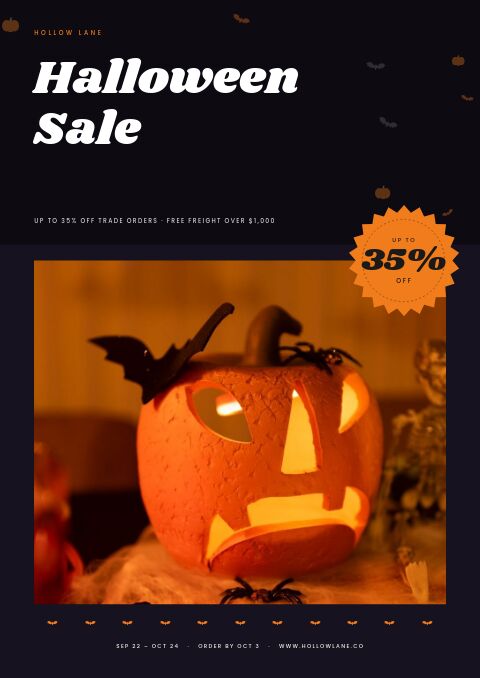 Halloween Sale — Cover · band page