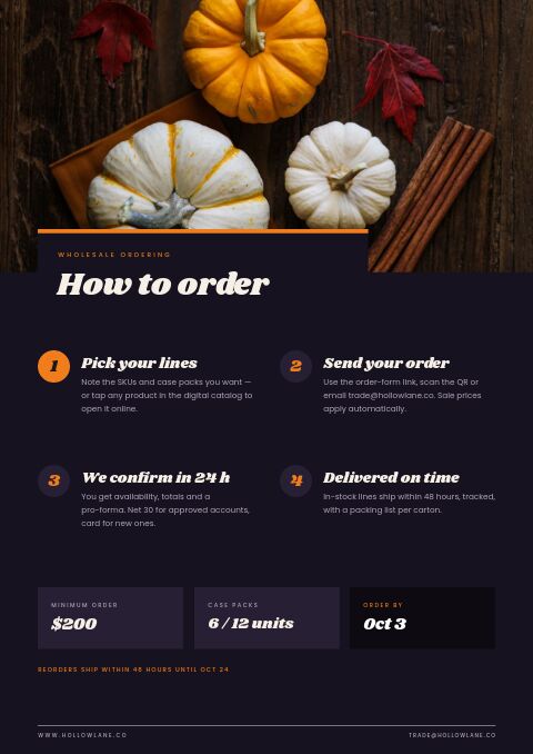 Halloween Sale — How to Order page