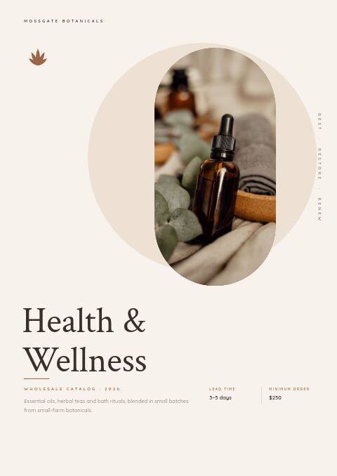 Health & Wellness Catalog catalog template cover