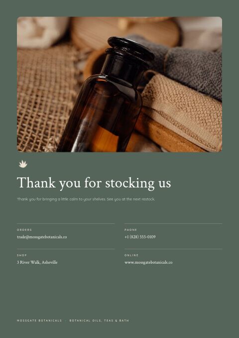 Health & Wellness Catalog — Back Cover page