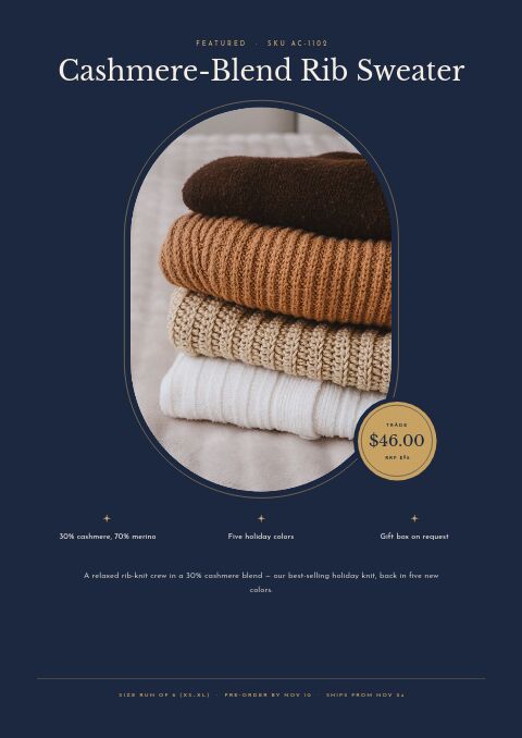 Holiday Preview — Featured Product page