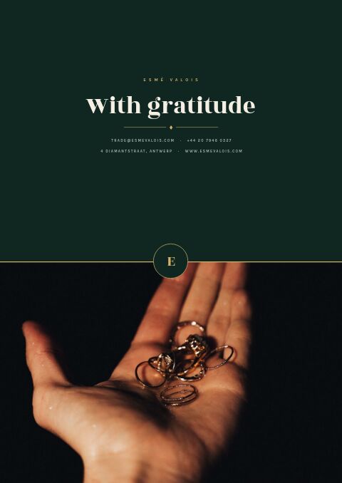 Jewelry Catalog — Back Cover page