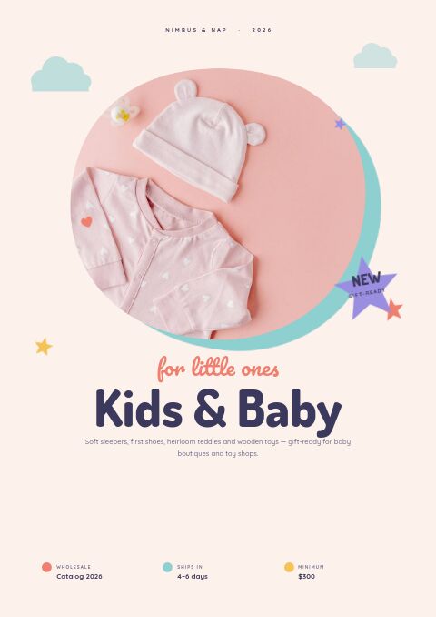 Kids & Baby Catalog catalog template cover
