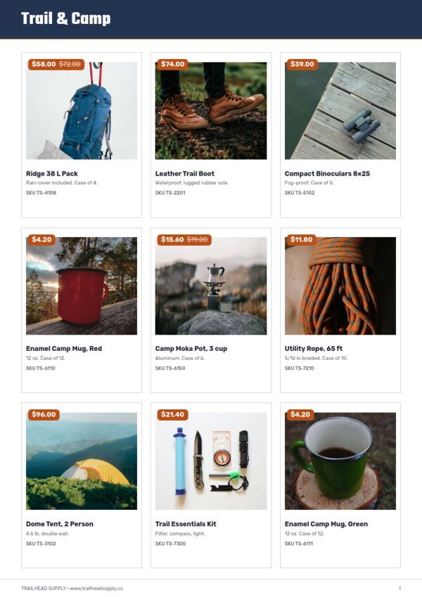 Labor Day Sale — product page, 3 × 3 grid