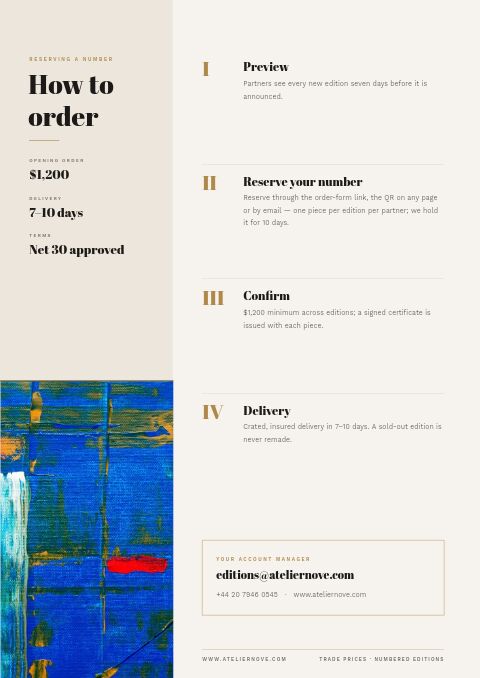 Limited Edition — How to Order page