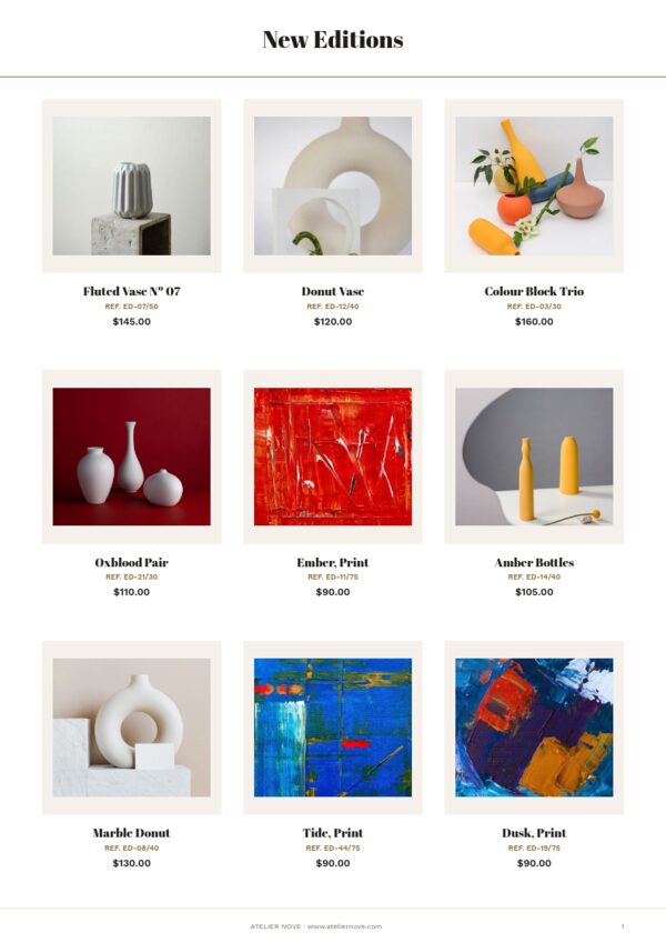 Limited Edition — product page, 3 × 3 grid
