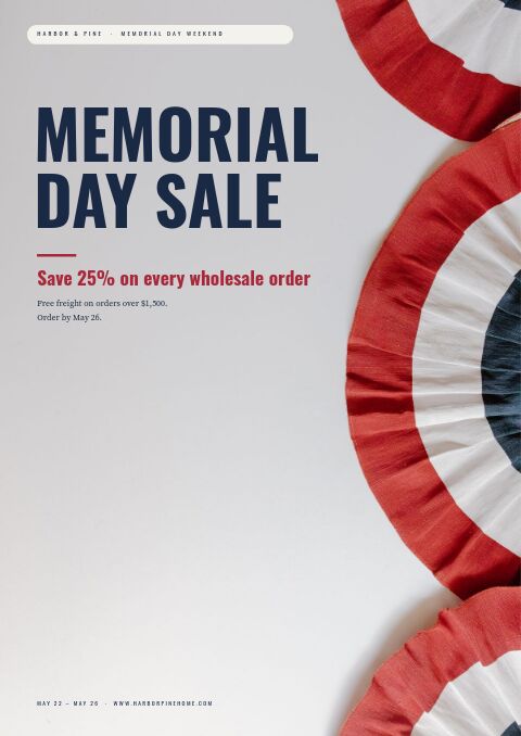 Memorial Day Sale — Cover · poster page