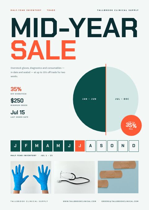 Mid-Year Sale catalog template cover