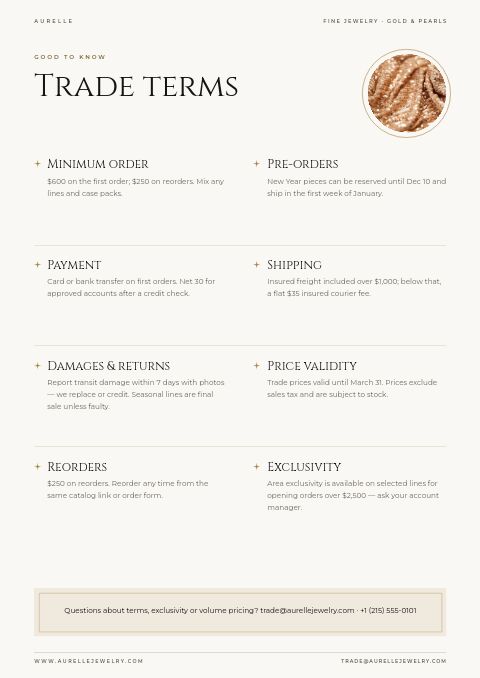New Year Collection — Notes / Terms page